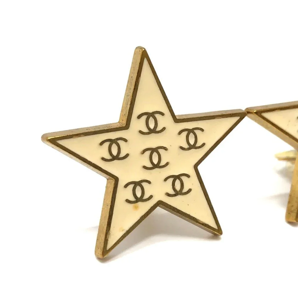 CHANEL Authentic Vintage Gold Earrings